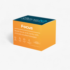 Box of 'sansIQ Focus' on a white background