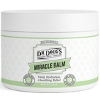 Dr Doug's Miracle Balm jar with green label on a white background