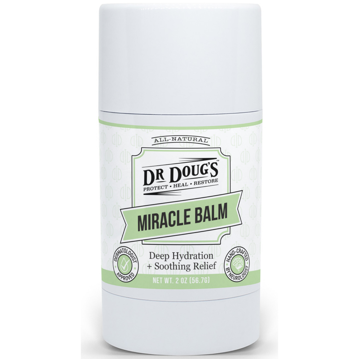 Dr Doug's Miracle Balm container on a white background