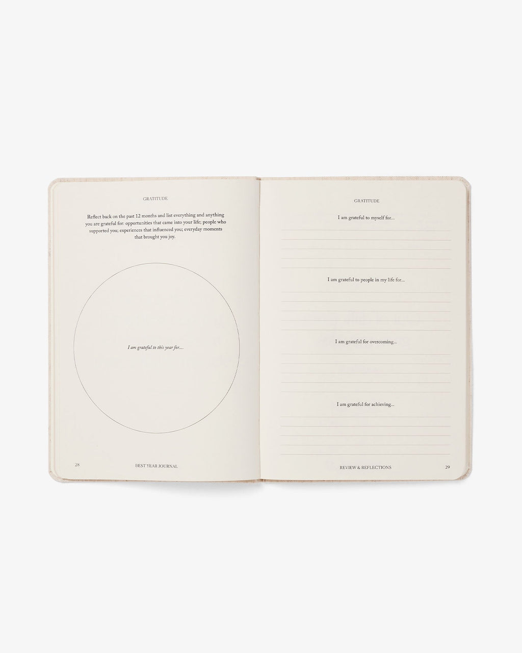 Open book with text and a circle on a white background