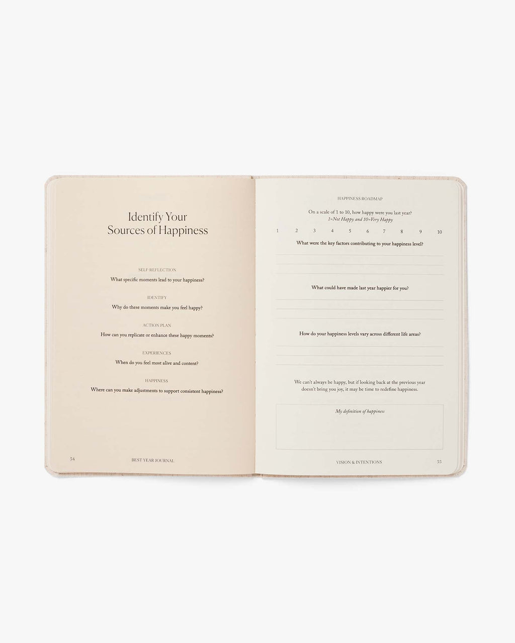 Open book with text on a white background
