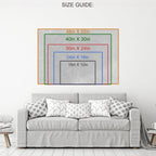 Blue Abstract World Map | Canvas Wall Art