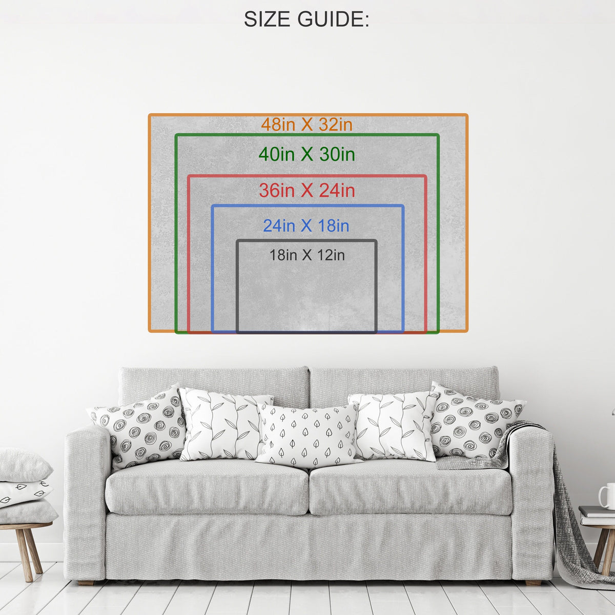 Blue Abstract World Map | Canvas Wall Art