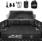 DikaSun inflatable mattress set in a truck bed with accessories on a white background