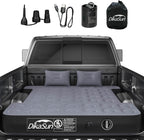 DikaSun inflatable mattress set in a truck bed with accessories on a white background