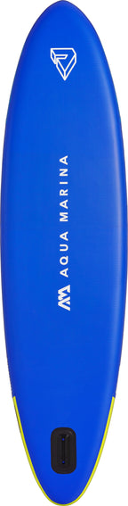 Blue Aqua Marina inflatable paddle board with visible brand logo.