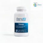 SensIQ Sleep supplement bottle on a white background