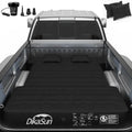 Inflatable mattress in a truck bed with DikaSun branding