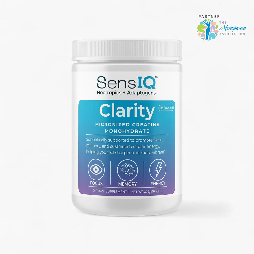 SensIQ Clarity supplement container on a white background
