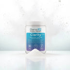 SensIQ Clarity supplement container with powder on a white background