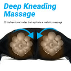 Massage device with nodes labeled for deep kneading massage on a white background