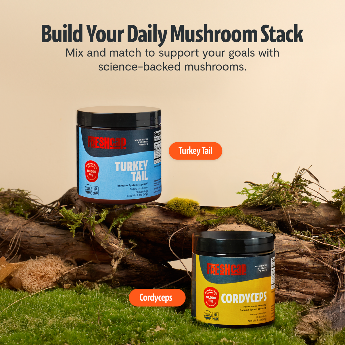 Organic Turkey Tail Mushroom Powder | FreshCap
