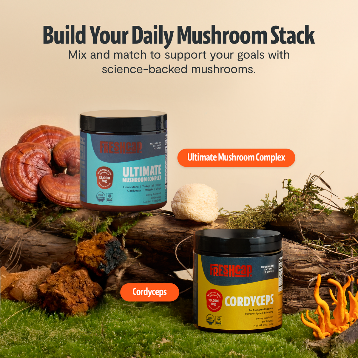 Ultimate Mushroom Complex Powder | FreshCap Mushrooms