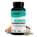 Freshcap Ultimate Mushroom Complex supplement bottle on a white background