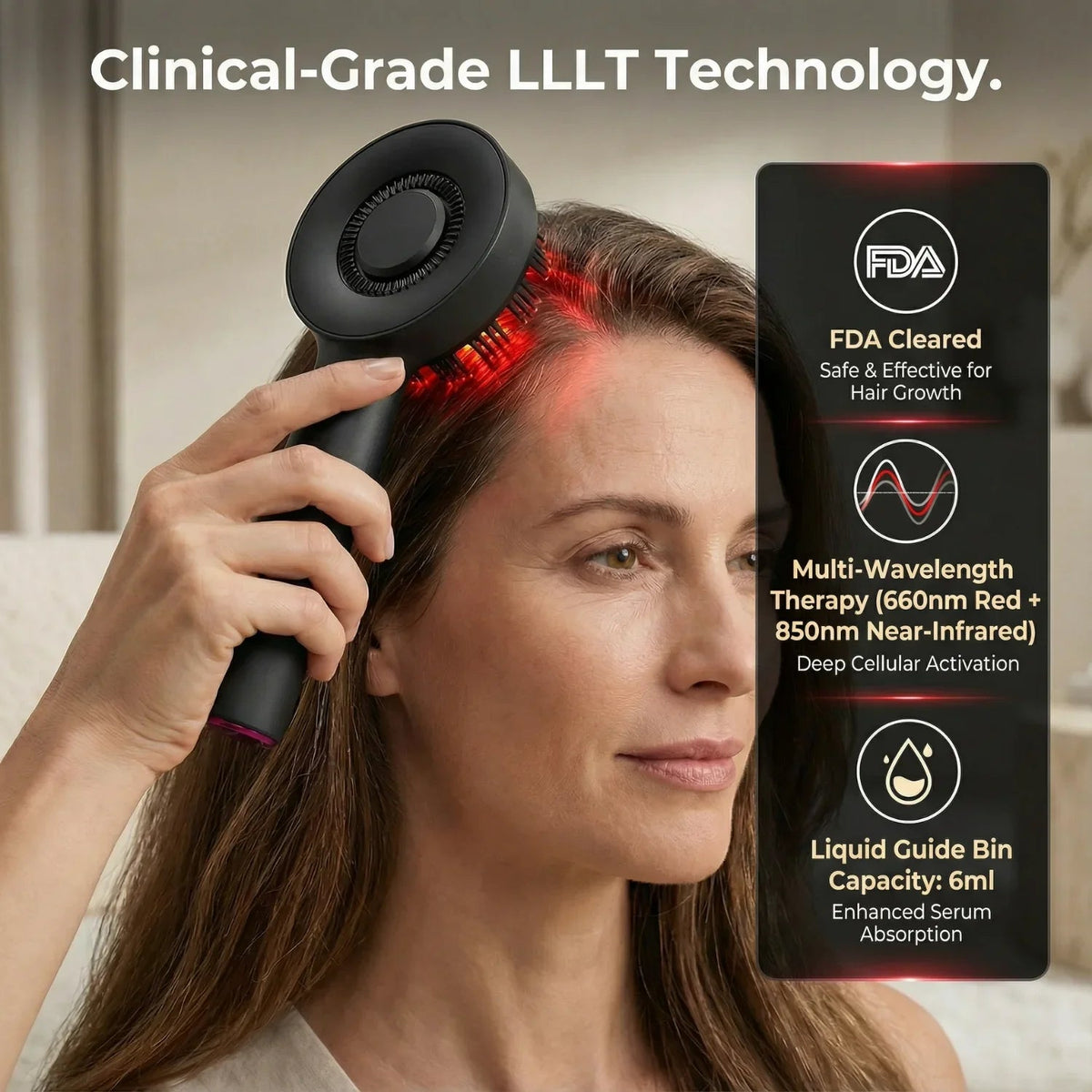 NiceBeam Red Light Scalp Massager | 3-in-1 Hair Care