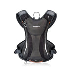 Black and gray hydration backpack with 'ANMEILU' branding on a white background