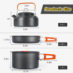 Camping Cookware & Cooking Set for 2–3 People | Portable Outdoor Kitchen
