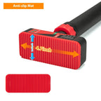 Red anti-slip mat with dimensions on a white background