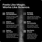 Promotional graphic for Echo H2 Water with benefits listed on a black background