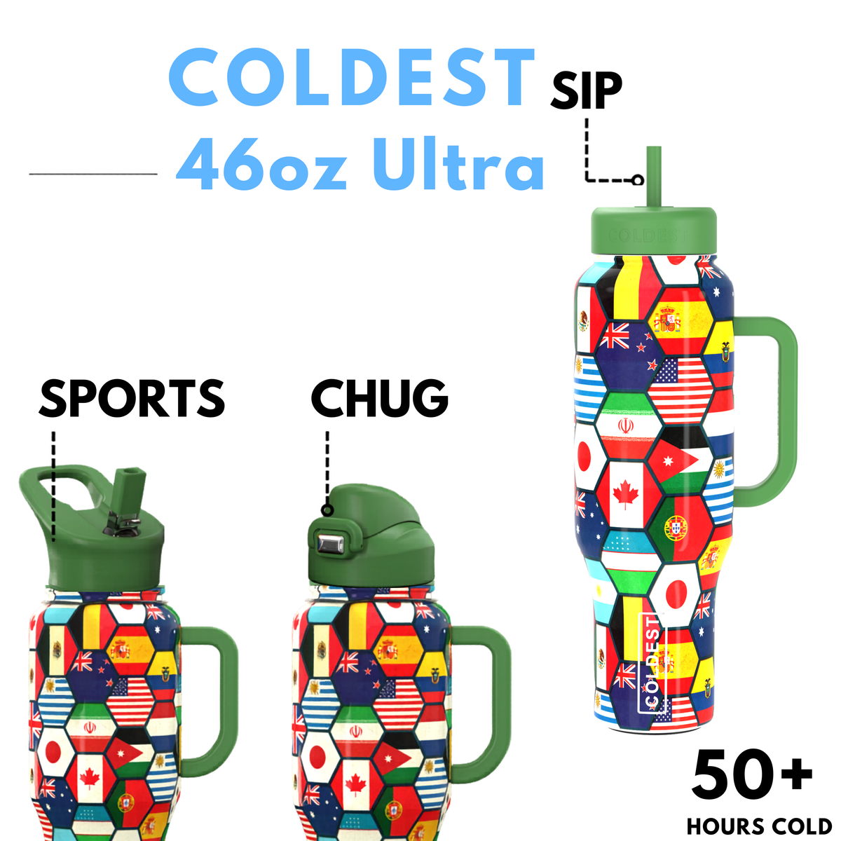 COLDEST 46 oz Limitless Ultra v8 | Insulated Water Bottle
