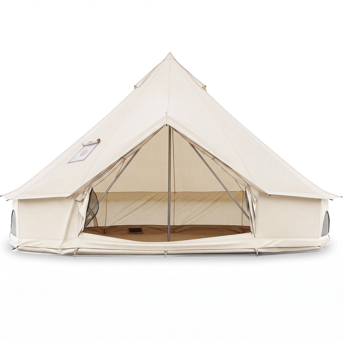 All-Season Bell Tent with Stove Jack & Mesh Windows