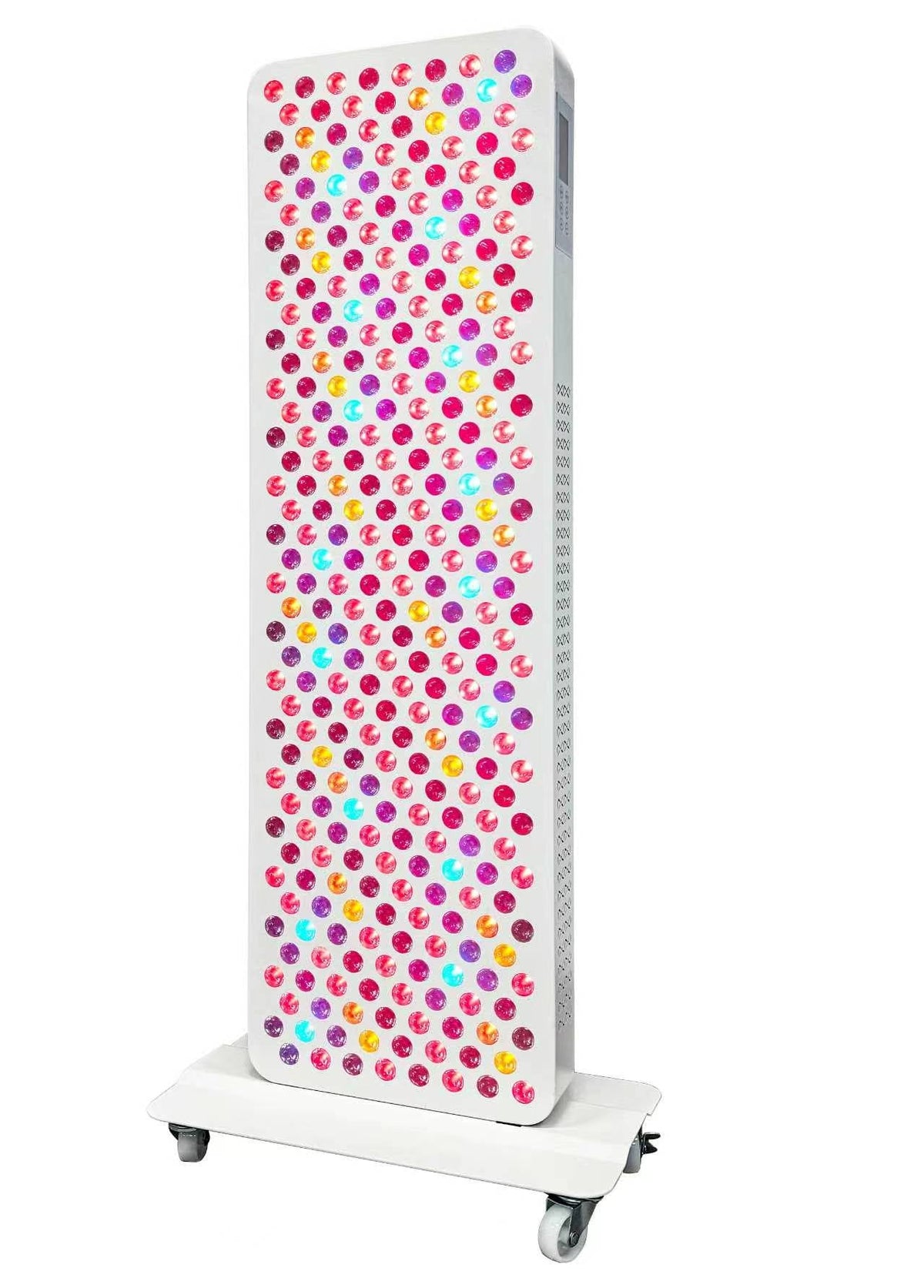 Colorful polka dot radiator on a white background