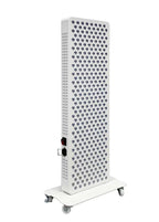 Tall white radiator on a white background