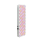Tall rectangular object with colorful polka dot pattern on a white background