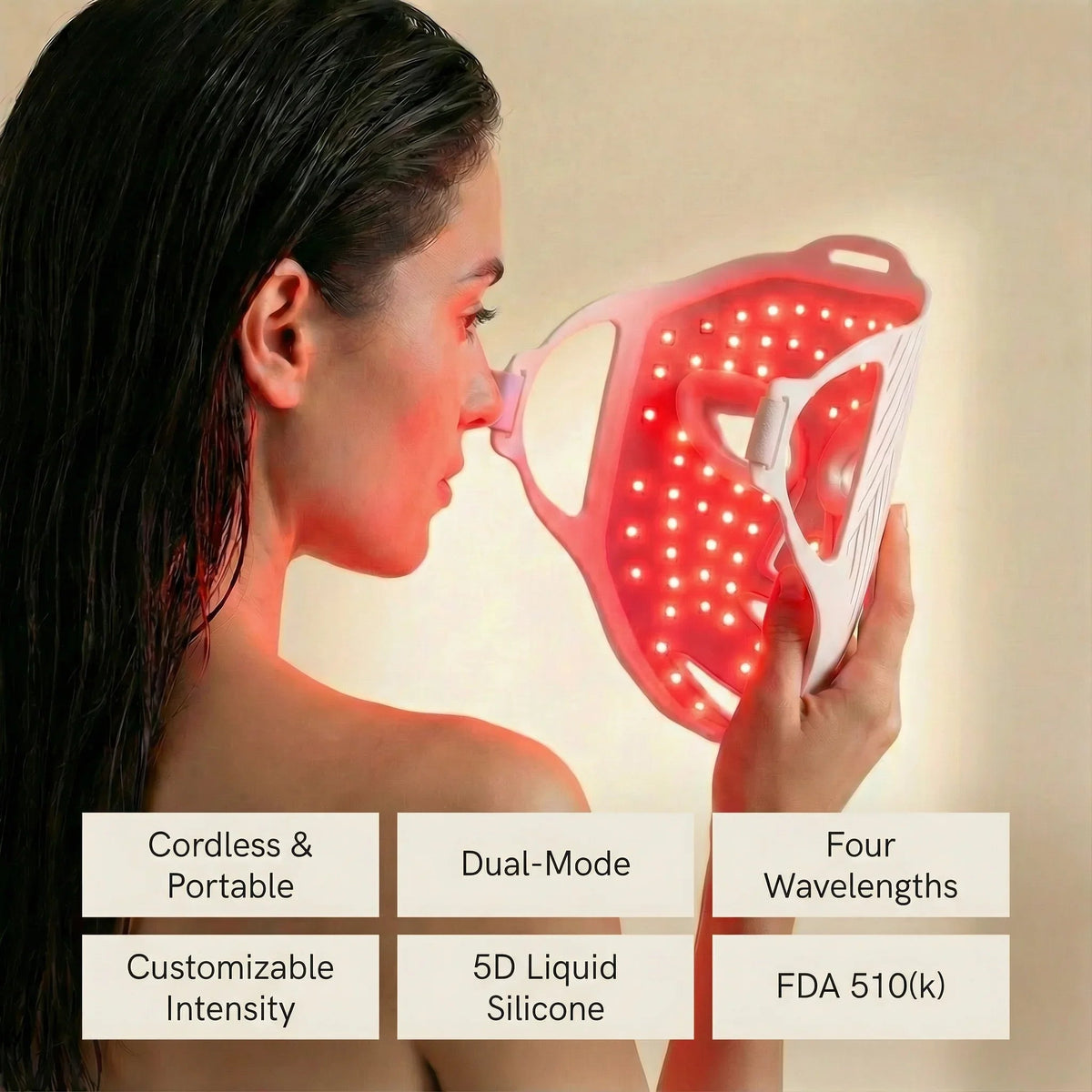 NiceBeam LED Red Light Therapy Face Mask | At-Home Skincare