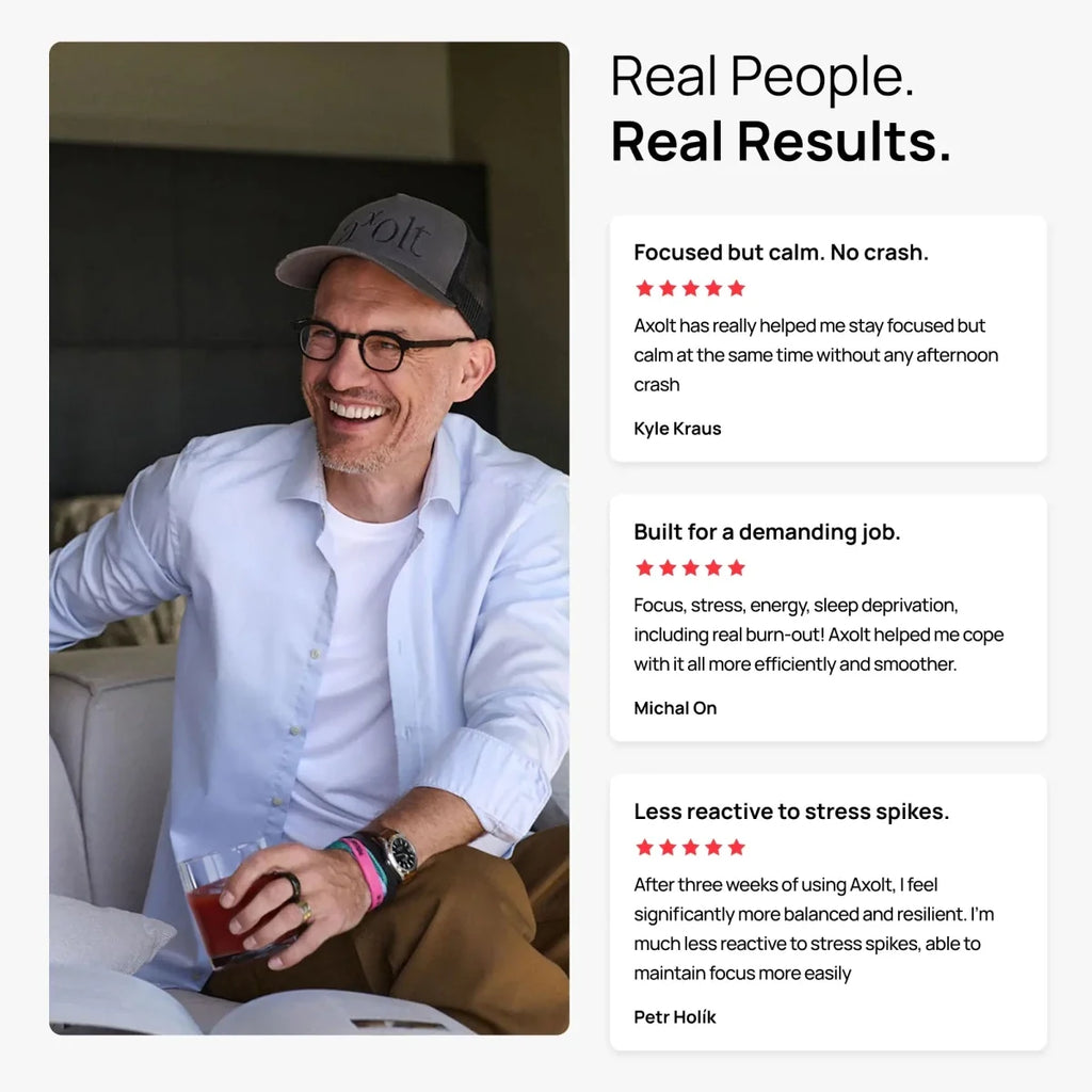 Promotional graphic with the headline 'Real People. Real Results.