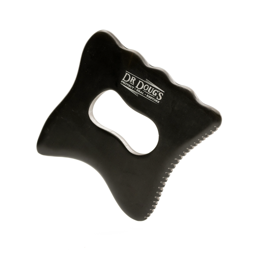 Black tool with a textured surface and 'Dr Doug's' branding on a white background