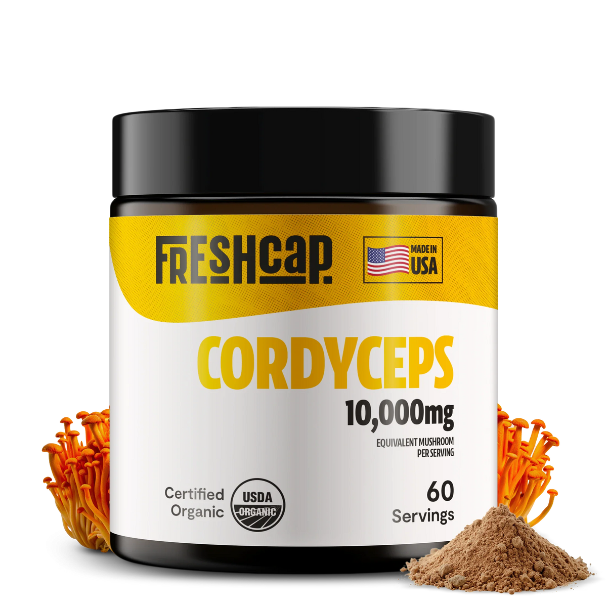 Cordyceps Mushroom Extract Powder | Energy & Performance | FreshCap