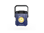 Fenix CL27R flashlight on a black background with green gradient