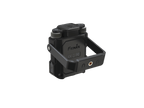 Black tactical flashlight or light attachment with 'Fenix' branding on a green background