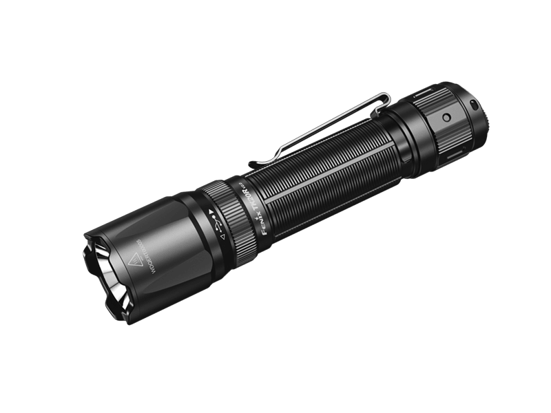 Black flashlight on a transparent background