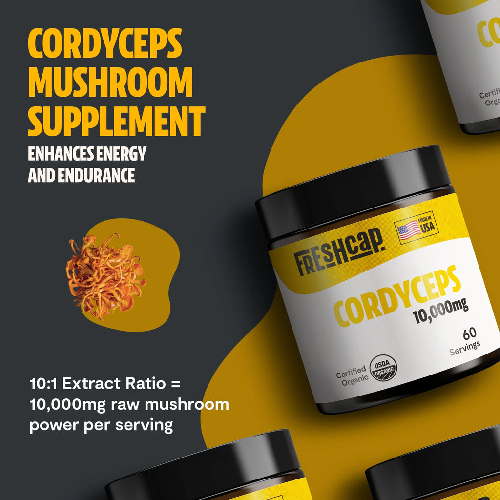 Cordyceps Mushroom Extract Powder | Energy & Performance | FreshCap