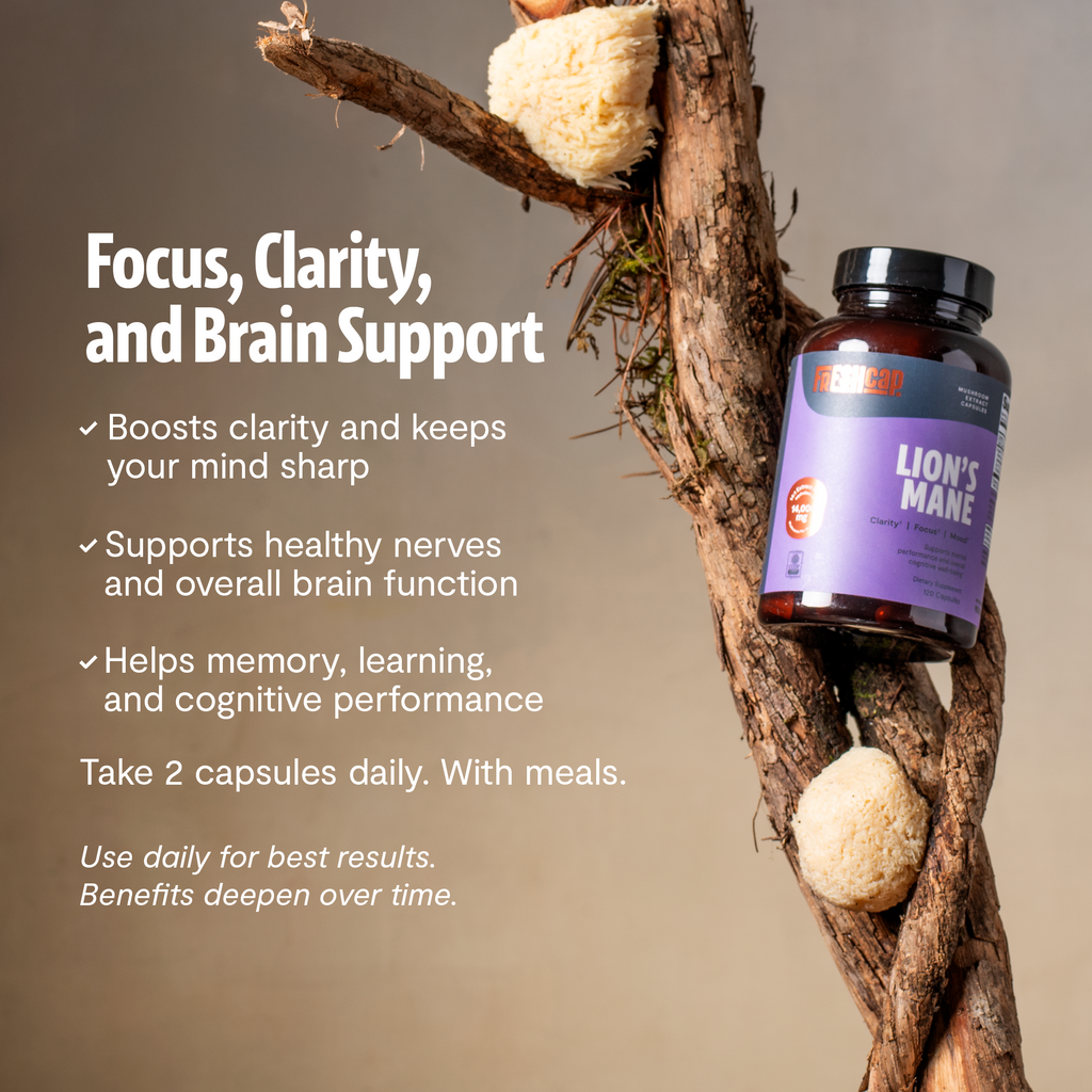 Organic Lion's Mane Capsules | Cognitive Support | FreshCap