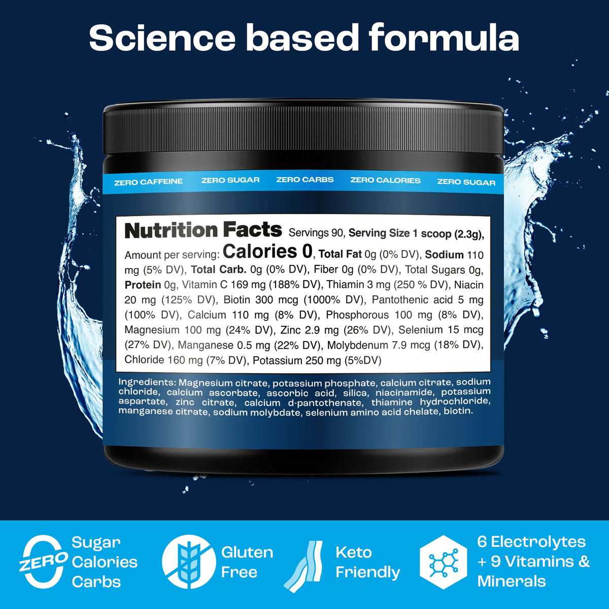 Sugar-Free Electrolyte Recovery Powder | Key Nutrients