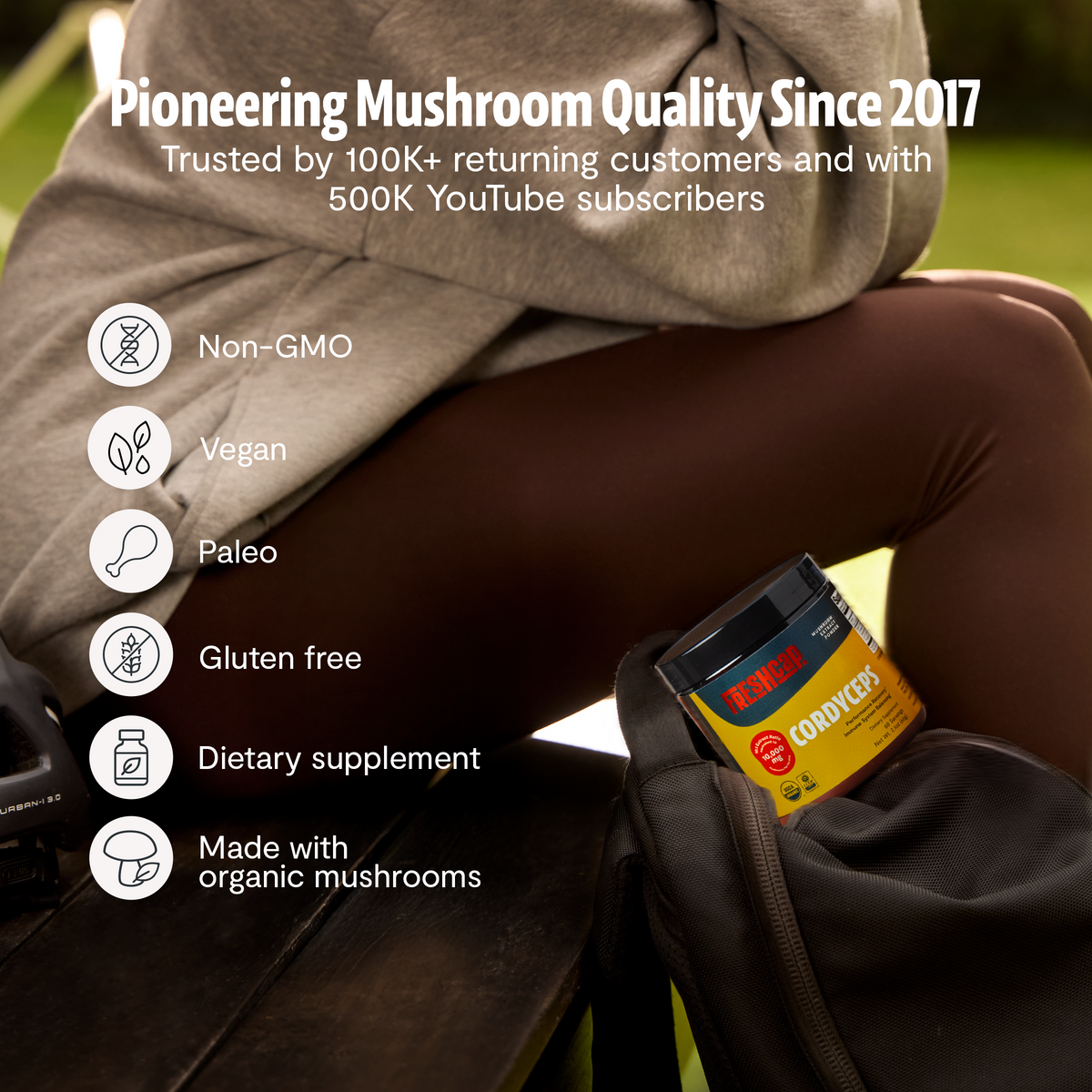Cordyceps Mushroom Extract Powder | Energy & Performance | FreshCap