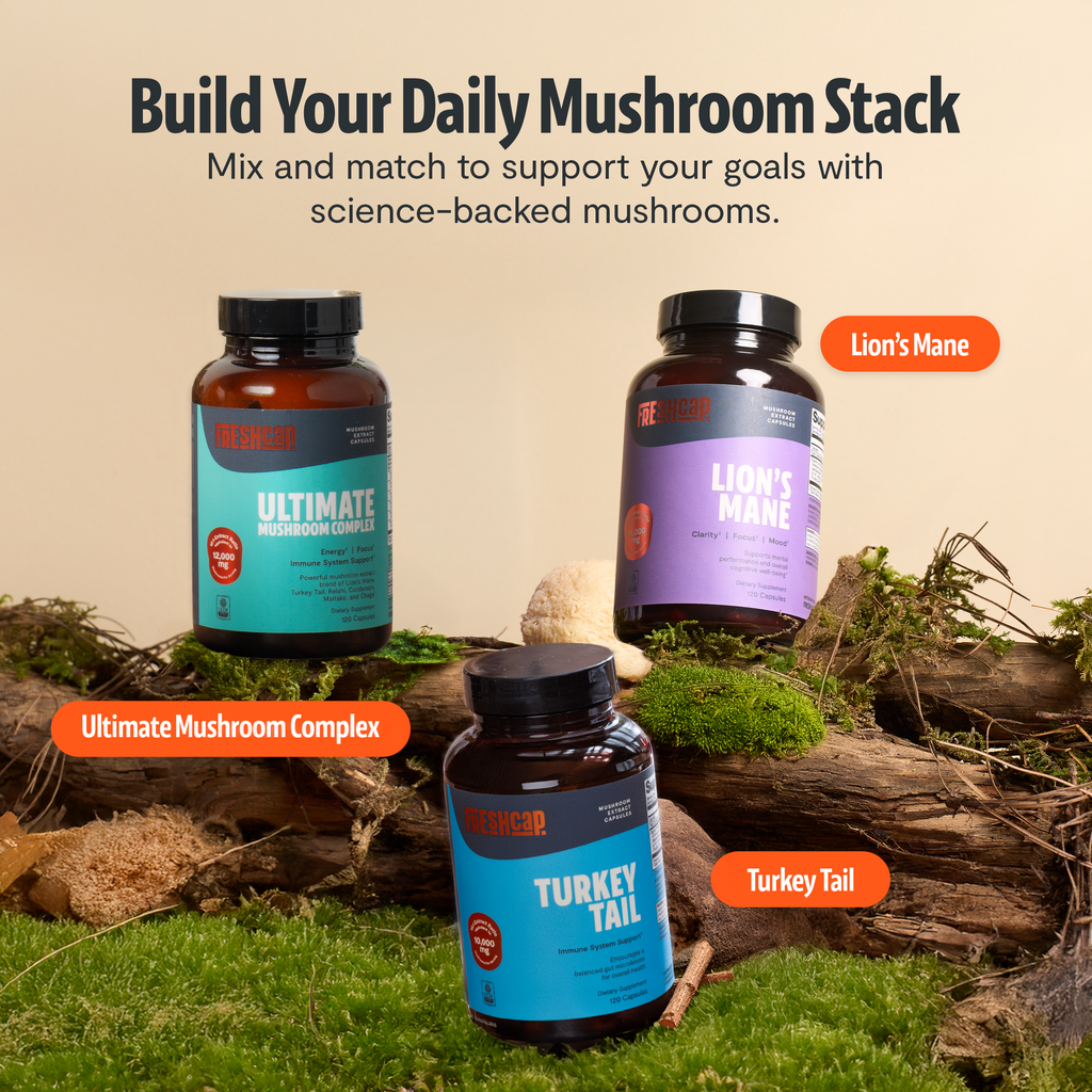 Organic Lion's Mane Capsules | Cognitive Support | FreshCap