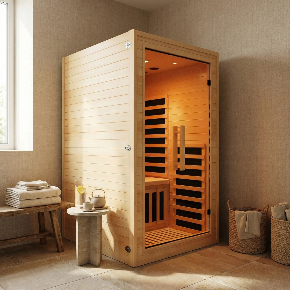 NiceBeam Infrared Sauna with Red Light Therapy | 1–2 Person