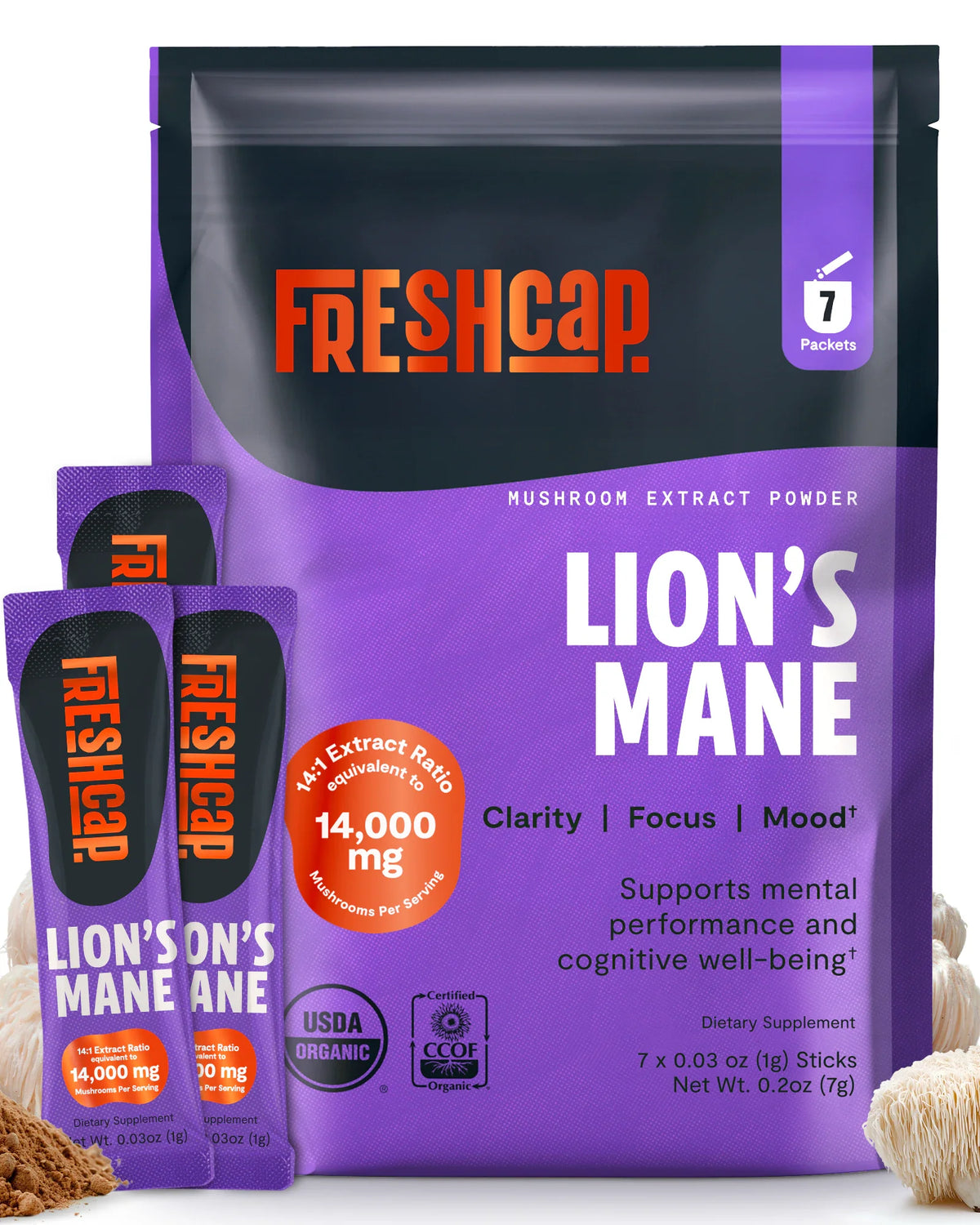 Organic Lion’s Mane Mushroom Powder | FreshCap