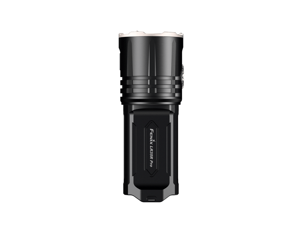 A black tactical flashlight with a textured body and a clear lens cover, shown vertically against a plain white background. The brand name 'FOCAL LIGHTS' is printed vertically on the front.