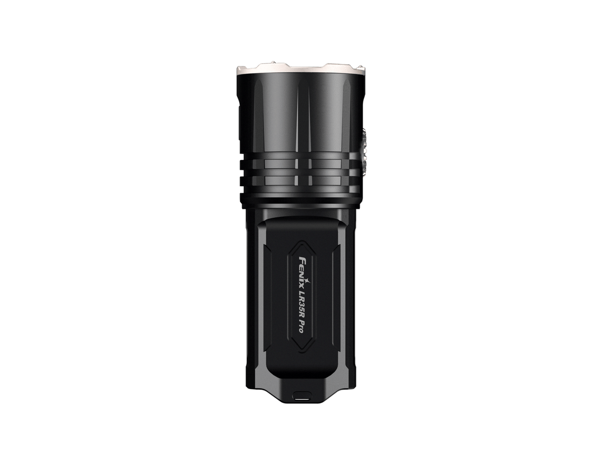 A black tactical flashlight with a textured body and a clear lens cover, shown vertically against a plain white background. The brand name 'FOCAL LIGHTS' is printed vertically on the front.