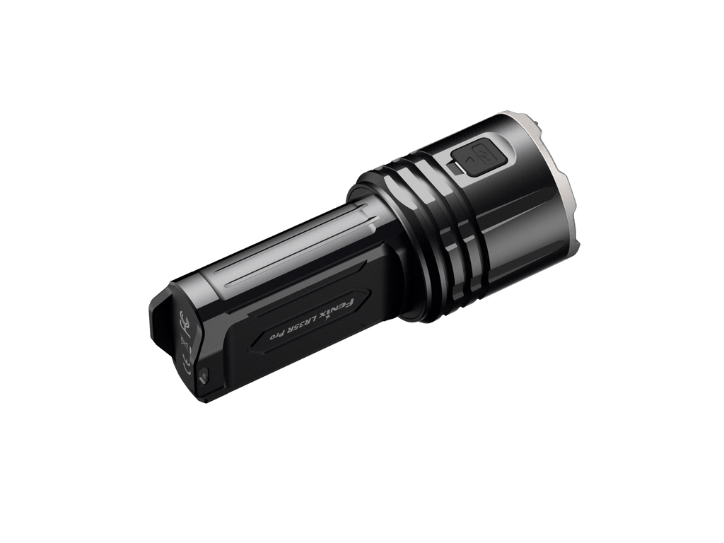 Black flashlight on a transparent background