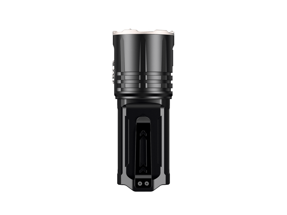 Black flashlight on a transparent background