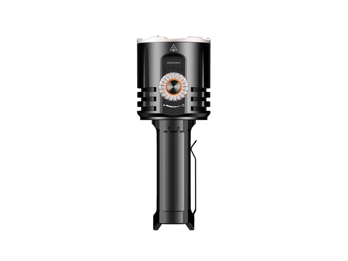 A sleek black countertop coffee maker with a cylindrical body, a top lid, and a front dial control, shown on a plain white background.