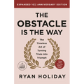 Book cover of 'The Obstacle is the Way' by Ryan Holiday with a beige background and black text.