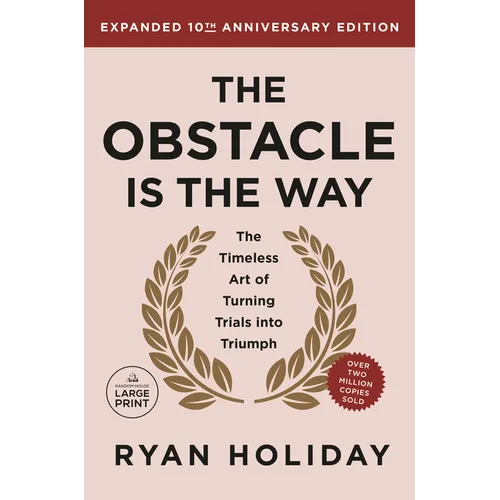 Book cover of 'The Obstacle is the Way' by Ryan Holiday with a beige background and black text.