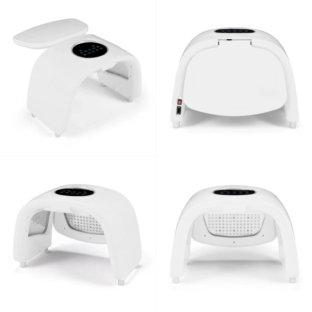 White electronic device with a black circular component on a white background